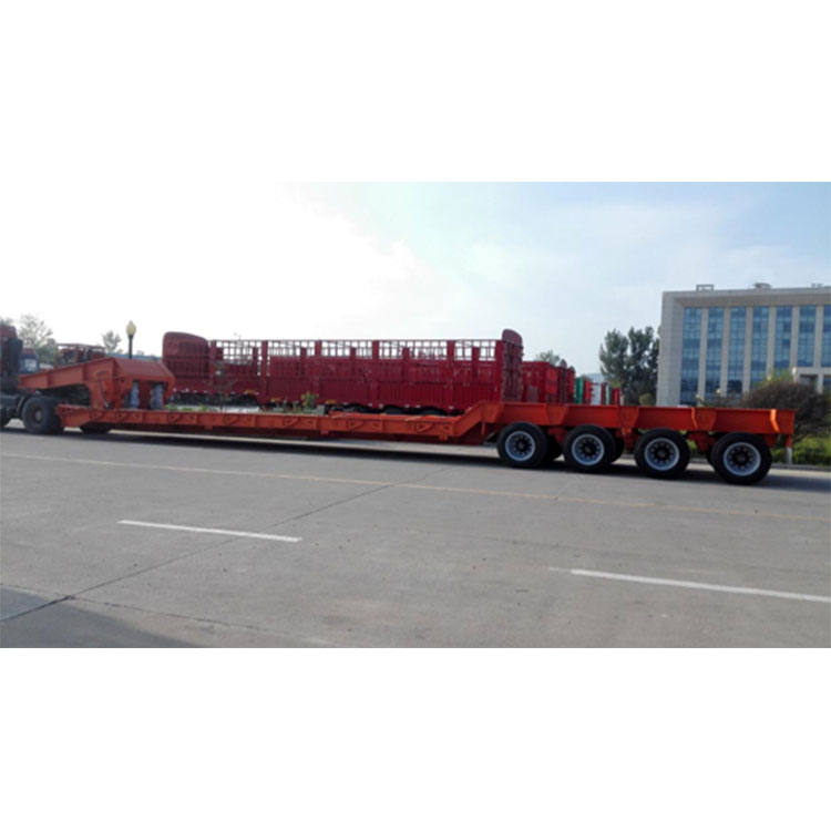 4line 8axles Low Bed Semi Trailer